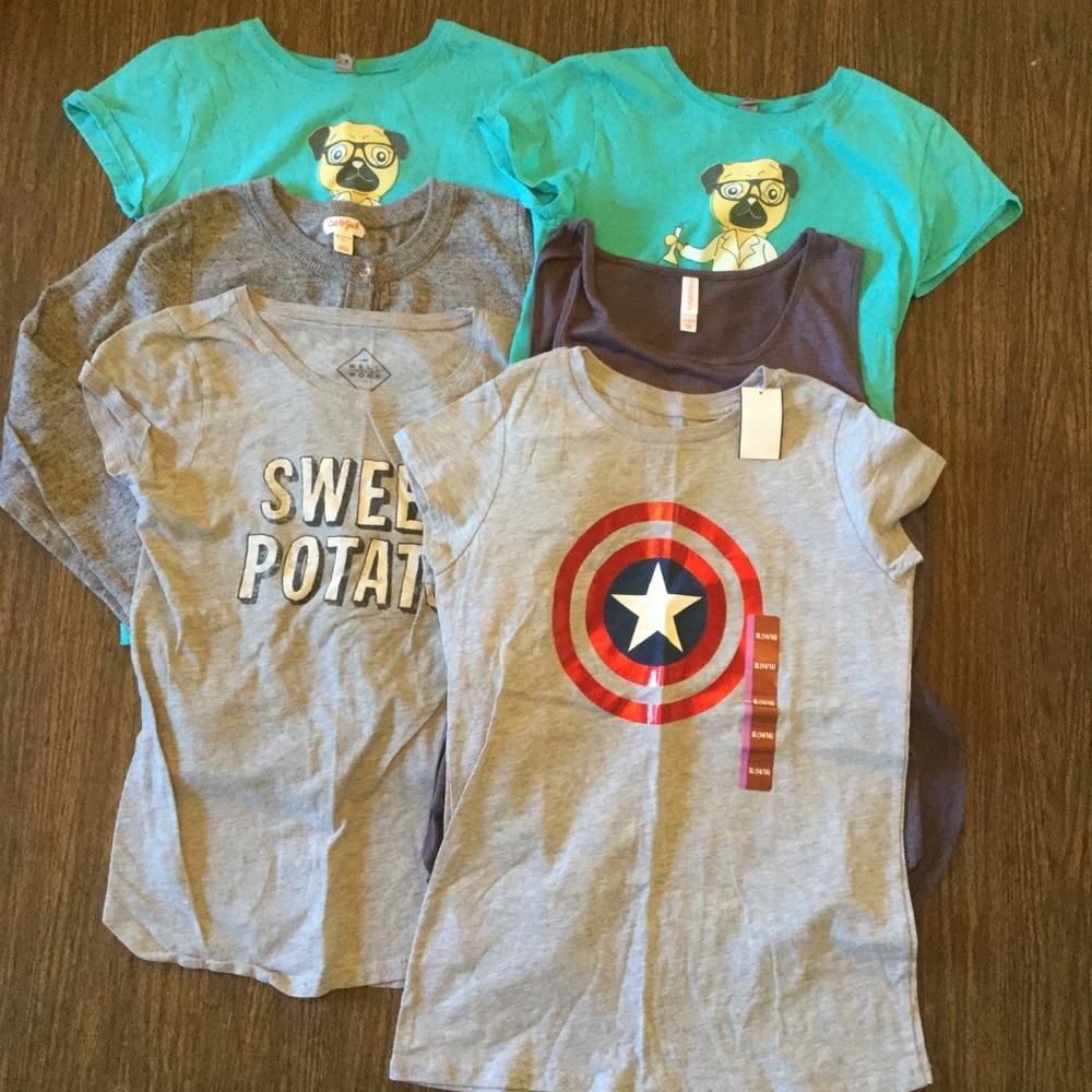 Lot of 6 girls shirts size 14/16
